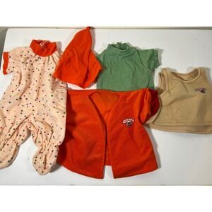 Vintage Teddy Ruxpin Outfit Lot‎ Doll Clothes Romper Vest Shirt Hat